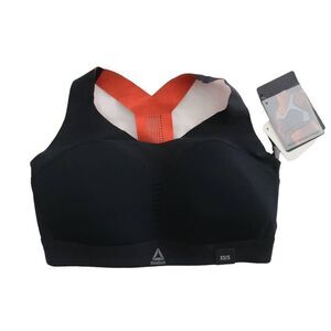 NWT REEBOK Puremove Sports Bra Size XS/S Black and orange